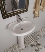 Умывальник "Воротынский" 57,1 см. с отв., 1 сорт SANTERI 131117S0010B0 — фото 3, Раковины напольные