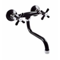 MORAVA RETRO - смеситель кухонный настенный, ЧЕРНЫЙ МАТОВЫЙ/ХРОМ арт-MK101.5/21CMATC — фото 1, Смесители для кухни