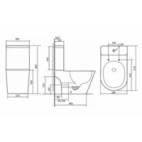 Унитаз-компакт Azario Berton 385х615х805 напольный, безободковый, слив "Торнадо", с быстросъемным сиденьем микролифт арт-AZ-6093 — фото 13, Напольные унитазы
