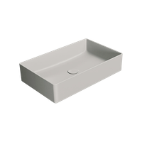 раковина накладная KUBE X 60x37 без перелива серый матовый арт-945317 — фото 2, Раковины накладные