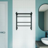 Полотенцесушитель электрический Grota Alto 530х600 черный Alto 530х600 RAL9005 EL — фото 6, Электрические полотенцесушители