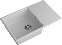 GRANFEST Мойка URBAN 678L 1-чаша+крыло 780*490мм серый арт.GF-UR- арт-678L серый — фото 1, Кухонные мойки