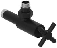 Вентиль Вентиль Сунержа угловой крест (G 1/2" НР х G 1/2" НР) Матовый чёрный арт-31-1408-1212 — фото 3, Комплектующие для полотенцесушителей