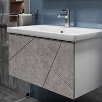 Тумба под раковину VIGO Geometry 80 подвесная бетон (035 бетон) — фото 3, Тумбы под раковину