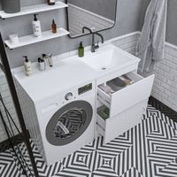 Товар: Раковина "МАРСАЛ-120 см" правая белая + кронштейн 5217120 - фото 2 Раковина "МАРСАЛ-120 см" правая белая + кронштейн 5217120 — фото 2, Раковины встраиваемые сверху