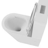 Унитаз напольный Grossman (640х360х835) безободковый,белый матовый с тонкой крышкой,микролифт,смыв торнадо,2 места арт-GR-4458MSQ — фото 3, Напольные унитазы