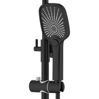 Товар: Душевая система Azario Lursy с квадратным тропическим душем, керамический картридж, шланг 150 см, черный матовый арт-AZ-K2349B - фото 3 Душевая система Azario Lursy с квадратным тропическим душем, керамический картридж, шланг 150 см, черный матовый арт-AZ-K2349B — фото 3, Душевые стойки