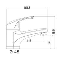 OneLife смеситель для раковины однорычажный полимерный, хром арт-P01-021cr — фото 1, Смесители для раковины
