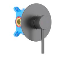 AQ1366BGM ЕВРОПА смеситель для душа (внешняя и скрытая часть), оружейная сталь — фото 1, Смеситель для душа