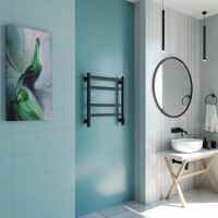 Полотенцесушитель электрический Grota Nosto 530х600 черный Nosto 530х600 RAL9005 EL — фото 2, Электрические полотенцесушители