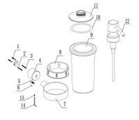 Диспенсер с держателем ABBER Osten 316 сталь брашированная арт-AA185A9BST — фото 2, Дозаторы