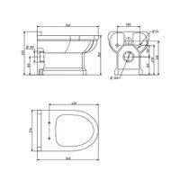 TEMPO Настенный унитаз 560х370х390 арт-4803 — фото 1, Подвесные унитазы