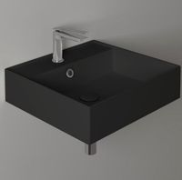 Раковина SIMAS AGILE подвесная или накладная с одним отверстием цвет черный матовый AG51.NM — фото 2, Раковины накладные