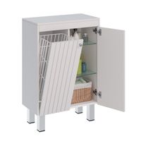 Шкаф Lemark ROMANCE 60 см подвесной/напольный, с откидной корзиной для белья, цвет корпуса, фасада: арт-LM07R35N-SH — фото 5, Шкафы для ванной