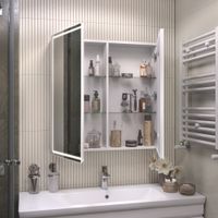 Зеркальный шкаф VIGO Geometry Comfort 80 подвесной белый (221) — фото 5, Зеркальные шкафы в ванную