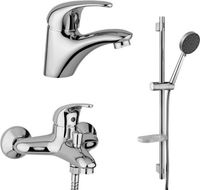 Набор смесителей Paffoni Nettuno Due 3 в 1 (сет 2) 00255120 — фото 9, Готовые комплекты для ванной комнаты