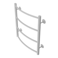 Полотенцесушитель водяной AZARIO VERONA 500/600 4 секции, нижнее/диагональное подключение, 1/2", белый арт-AZ83911W — фото 2, Водяные полотенцесушители