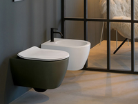 Унитаз Scarabeo GLAM подвесной безободковый цвет лава матовая с антибактериальным и грязеотталкивающим покрытием BIOKER арт-5201/TW 37 BK — фото 3, Подвесные унитазы