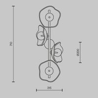 Настенный светильник (бра) Maytoni MOD207WL-04BS — фото 3, Бра