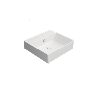 раковина подвесная/встраиваемая KUBE X 50x47 белый матовый арт-9430109 — фото 2, Раковины подвесные