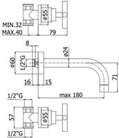 Смеситель для раковины Paffoni Quattro QTV003CR (с внутренней частью) хром — фото 1, Смесители для раковины