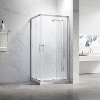 Душевой угол Veconi Rovigo RV-27CH, 900х900х1900, хром, стекло прозрачное RV27CH-9090-01-C8 — фото 1, Душевые уголки