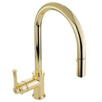 Товар: CUCINA ERMITAGE MINI См-ль д/кухни моноком., с вытяжной лейкой, ручка сбоку латунь, золото арт-31528 - фото 4 CUCINA ERMITAGE MINI См-ль д/кухни моноком., с вытяжной лейкой, ручка сбоку латунь, золото арт-31528 — фото 4, Смесители для кухни