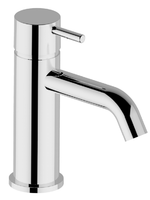 Смеситель для раковины, Cisal, Less New, тип открывания воды-однорычажный, отверстия для монтажа-1, высота, мм-164, вынос излива, мм-120, стандарт подвода воды-3/8", цвет-Matt Black арт-LN00054040 — фото 1, Смесители для раковины