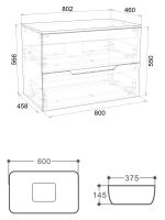 Товар: Orange Line Li-80TuwMDF+B07-600W тумба с раковиной подвесная 80 см, белый Li-80TuwMDF+B07-600W - фото 2 Orange Line Li-80TuwMDF+B07-600W тумба с раковиной подвесная 80 см, белый Li-80TuwMDF+B07-600W — фото 2, Тумбы с раковиной