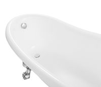 Ванна EDELWEISS 170 см из литьевого мрамора NOVA GEL с серебряными ножками/ Aqua de Marco 1170WSEDE_GEL — фото 6, Ванны