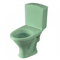 Товар: Унитаз-компакт "Вест" косой выпуск, с кнопочной арматурой и сиденьем, салатовый SANTERI 1P2018S0400BF - фото 2 Унитаз-компакт "Вест" косой выпуск, с кнопочной арматурой и сиденьем, салатовый SANTERI 1P2018S0400BF — фото 2, Напольные унитазы