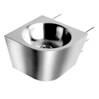 Раковина из нержавеющей стали настенная полукруглая c антивандальным креплением Правая, шт 13036.PR.S — фото 1, Аксессуары и оборудование для общественных мест