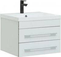 Тумба под раковину Aquanet Верона 60 белый (подвесная 2 ящика) 00176667 — фото 1, Тумбы под раковину