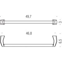 Полотенцедержатель COLOMBO DESIGN ROAD B8010.CB широкий цвет хром,carbonium — фото 2, Полотенцедержатели