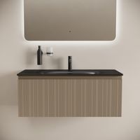 Товар: Тумба подвесная SANCOS Code 990х453х400, c одним ящиком оснащенным доводчиками, цвет серо- бежевый , арт. CD100GB - фото 8 Тумба подвесная SANCOS Code 990х453х400, c одним ящиком оснащенным доводчиками, цвет серо- бежевый , арт. CD100GB — фото 8, Тумбы под раковину