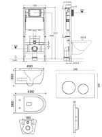 Товар: Agger Унитаз подвесной безободковый белый с инсталляцией, микролифт, кнопка смыва белая арт-ATI07150+APB188 - фото 14 Agger Унитаз подвесной безободковый белый с инсталляцией, микролифт, кнопка смыва белая арт-ATI07150+APB188 — фото 14, Комплекты унитаз + инсталляция