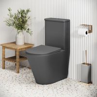 Унитаз напольный Grossman Color (620х365х810) безободковый,серый матовый с тонкой крышкой,микролифт,2 места арт-GR-4480GMS — фото 4, Напольные унитазы