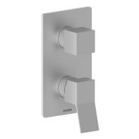 Смеситель Bossini Aki Z00741.094 для ванны и душа встраиваемый внешняя часть на 2-5 потребителей цвет никель шлифованный — фото 3, Смесители