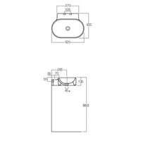 Раковина SIMAS FLOW подвесная с одним намеченным отверстием цвет белый арт-FL17 — фото 2, Раковины подвесные