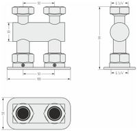 Товар: Модуль Модуль Сунержа 2х3/4" прямой EU50 Белый 12-1539-3434 - фото 2 Модуль Модуль Сунержа 2х3/4" прямой EU50 Белый 12-1539-3434 — фото 2, Комплектующие для полотенцесушителей