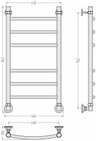 Полотенцесушитель водяной Стилье Аксиома-20 800х400 Без покрытия арт-00662-8040 — фото 4, Водяные полотенцесушители