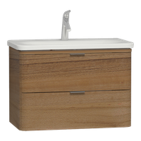 Nest Тумба с раковиной c 2мя ящиками 80 см с LED подсветкой цвет дерево VITRA арт-56147 — фото 1, Тумбы с раковиной