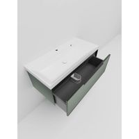 Тумба под раковину подвесная La Fenice SIMPLA , серо-зелёная арт-FNC-01-SIM-G-100 — фото 5, Тумбы под раковину