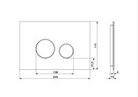 KK-POL 350/PPX/003-00-00 M11 Стеклянная панель смыва для инсталляции, цвет кофе матовый — фото 2, Панели
