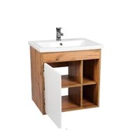 Тумба под раковину VIANT БОСТОН 70 подвесная дуб вотан/белый арт-VBOS70CO-T1STP — фото 1, Тумбы под раковину