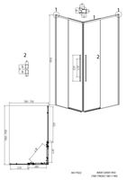 Душевое ограждение Grossman Galaxy 1/2.K33.01.12.21.02-1/2.K33.01.80L.21.02 (120х80х195) раздвижная,черный матовый,стекло шиншилла,2 места арт-300.K33.01.12R80L.21.02 — фото 10, Прямоугольные душевые уголки
