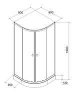 Ограждение VIVA90B N душевое Ceruttispa без поддона (90x90x195) — фото 113, Прямоугольные душевые уголки