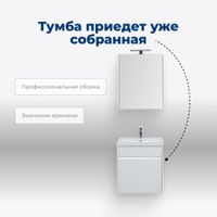 Тумба с раковиной Aquanet Палермо 60 (Moduo) белый 00263808 — фото 9, Тумбы с раковиной