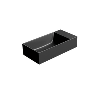 раковина накладная KUBE X 50x25 без перелива черный матовый арт-9486026 — фото 2, Раковины накладные