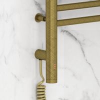 Полотенцесушитель электрический Сунержа Богема с полкой 3.0 600х400 / МЭМ левый Состаренная бронза арт-05-5806-6040 — фото 2, Электрические полотенцесушители